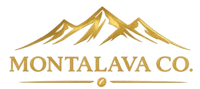 Gold logo featuring stylized mountain peaks above the text 'MONTALAVA CO.' on a white background.