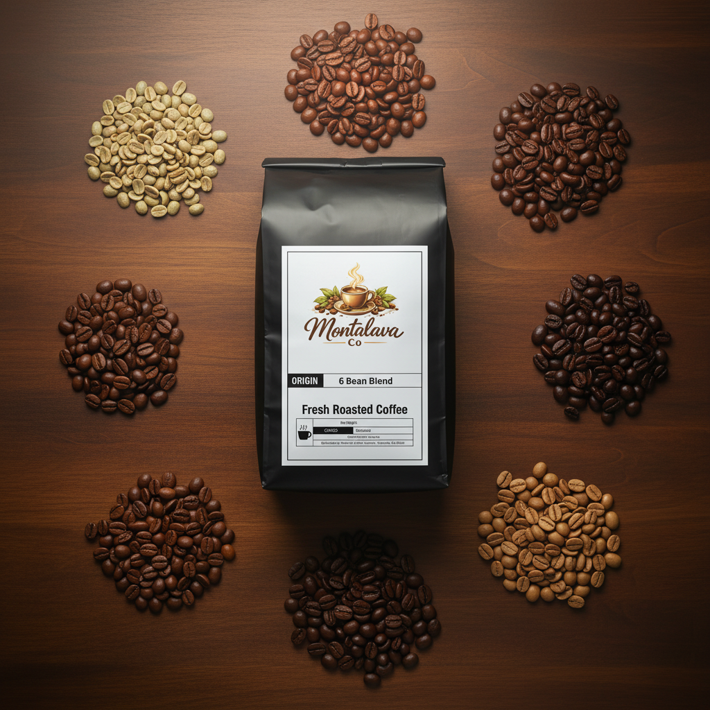 6 Bean Blend Coffee – Dark Roast