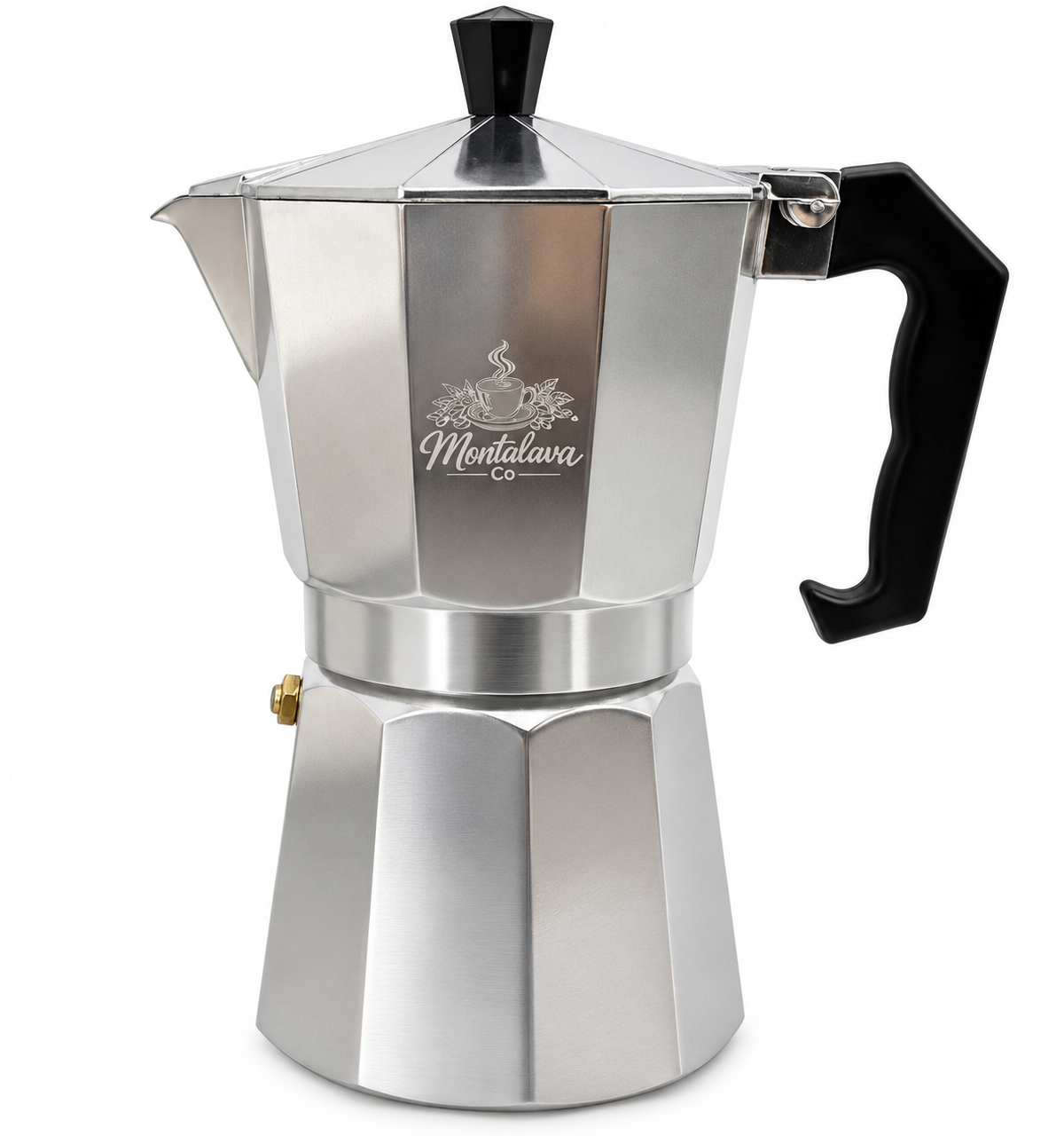 A high grade aluminum Moka pot stovetop espresso maker 